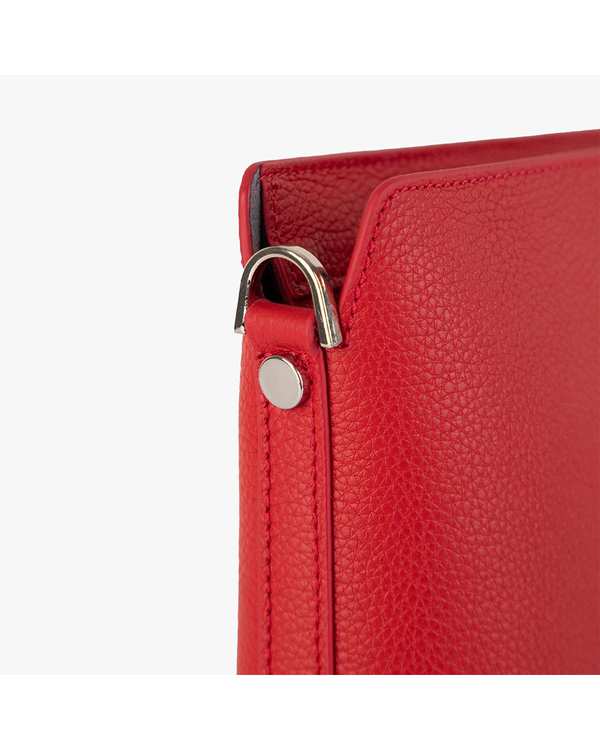 کیف چرم دوشی زنانه قرمز برتونیکس Berttonix کد 4042 - تصویر 3