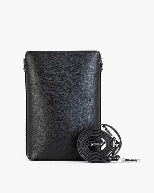 کیف چرم دوشی زنانه مشکی برتونیکس Berttonix کد 4042 - تصویر 4