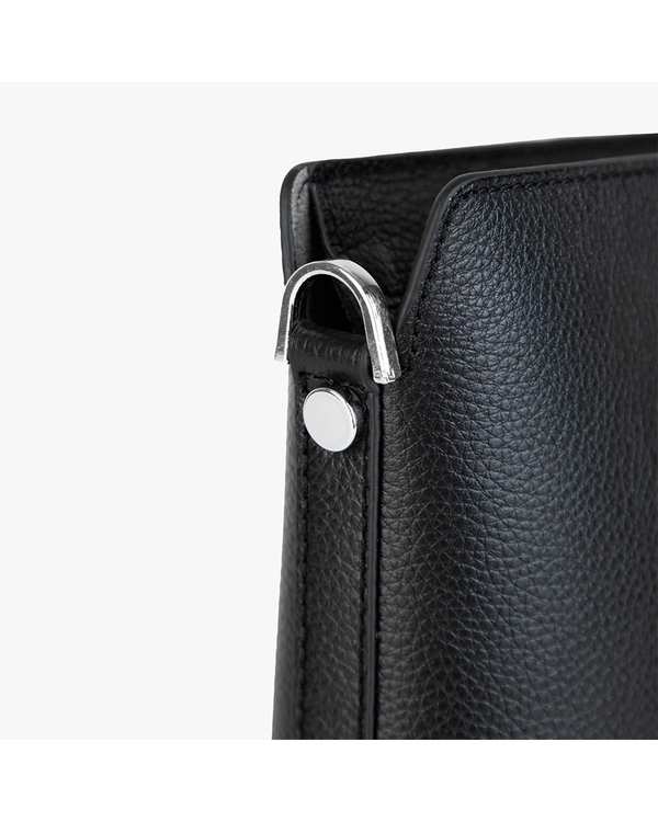 کیف چرم دوشی زنانه مشکی برتونیکس Berttonix کد 4042 - تصویر 5