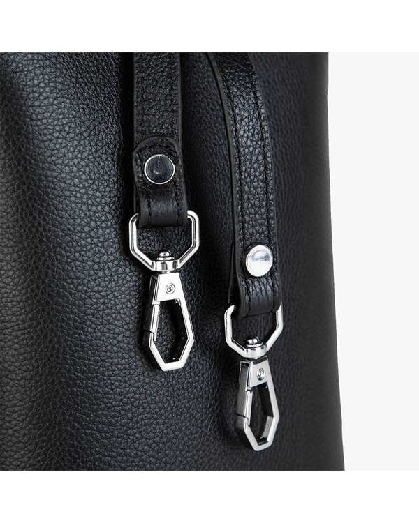 کیف چرم دوشی زنانه مشکی برتونیکس Berttonix کد 4042 - تصویر 7