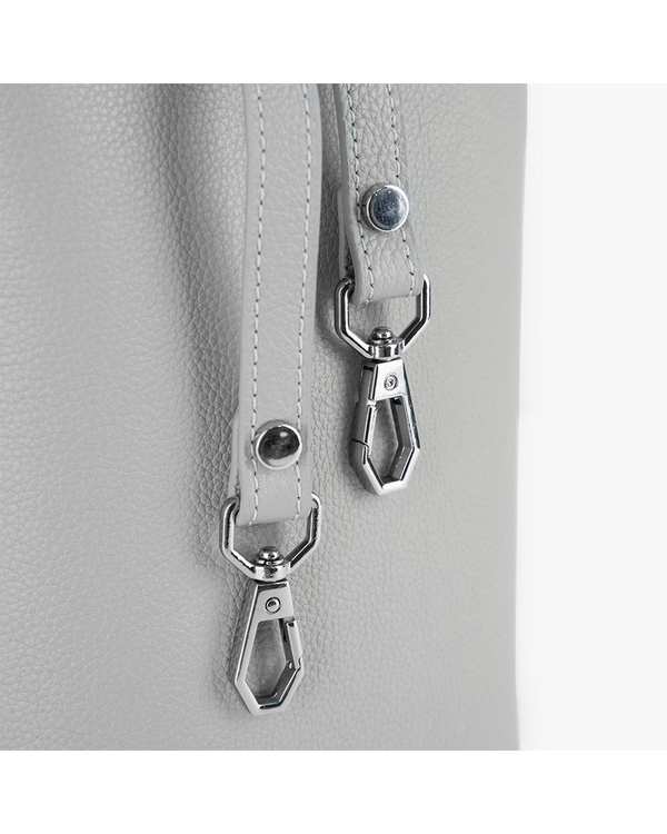 کیف چرم دوشی زنانه طوسی برتونیکس Berttonix کد 4042 - تصویر 7