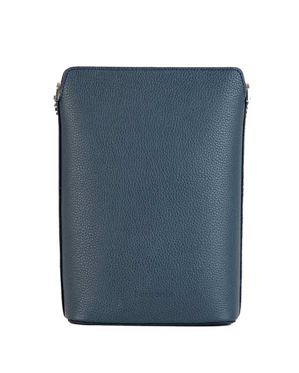 کیف چرم دوشی زنانه سرمه ای برتونیکس Berttonix کد 4042