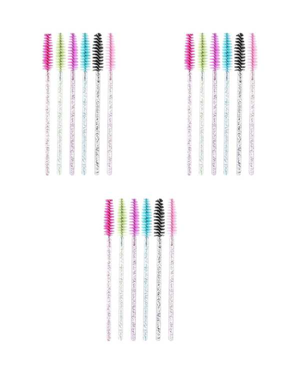 براش ابرو و مژه مدل دسته اکلیلی بسته 18 عددی ارسال رنگ رندوم