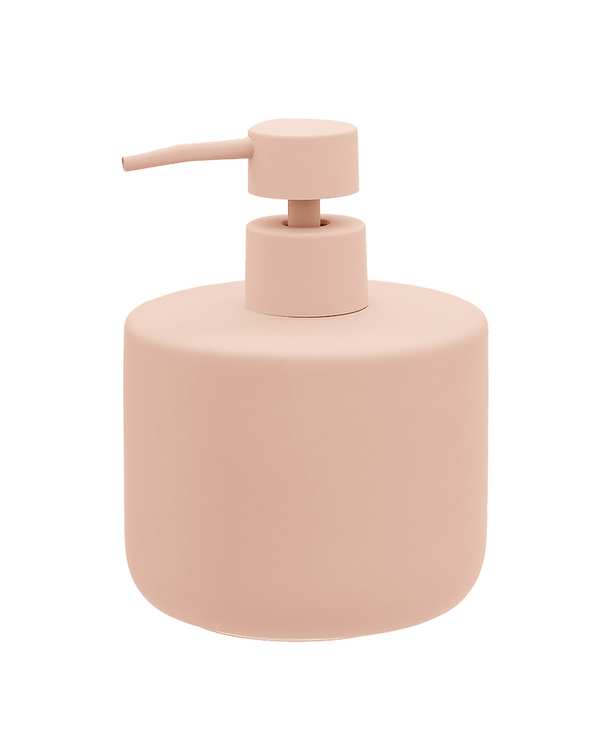 پمپ مایع دستشویی سرامیکی صورتی با روکش مخملی