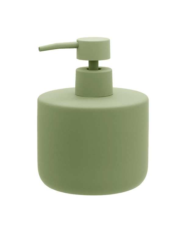 پمپ مایع دستشویی سرامیکی سبز با روکش مخملی