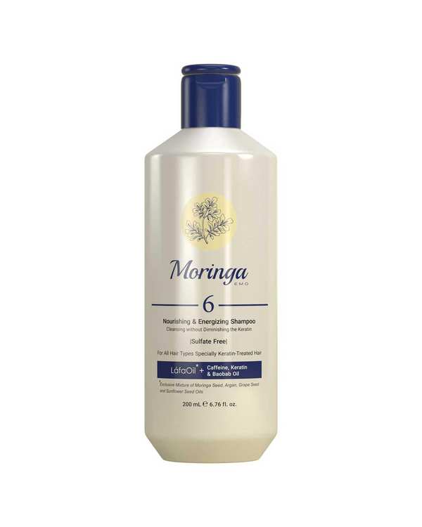 شامپو مو بدون سولفات مورینگا امو Moringa Emo شماره 6 حجم 200ml