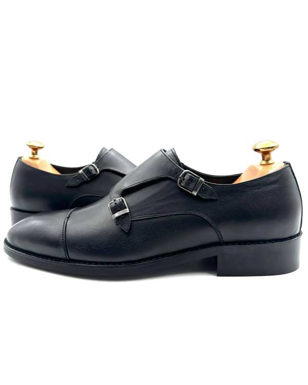 کفش چرم مردانه رسمی دست دوز مشکی چرم میخچی Mikhchi Leather مدل M115 - تصویر 3