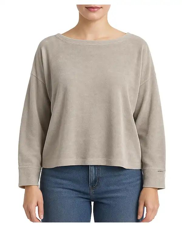 بلوز زنانه مخمل کرم سوپردرای Superdry کد 6116000