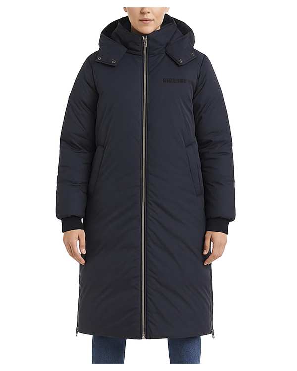 کاپشن بلند زنانه کلاه دار سرمه ای سوپردرای Superdry کد 6616007