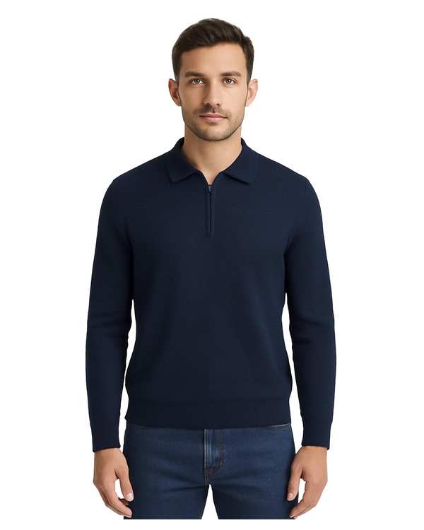 پلیور مردانه نیم زیپ سرمه ای سوپردرای Superdry کد 7626005