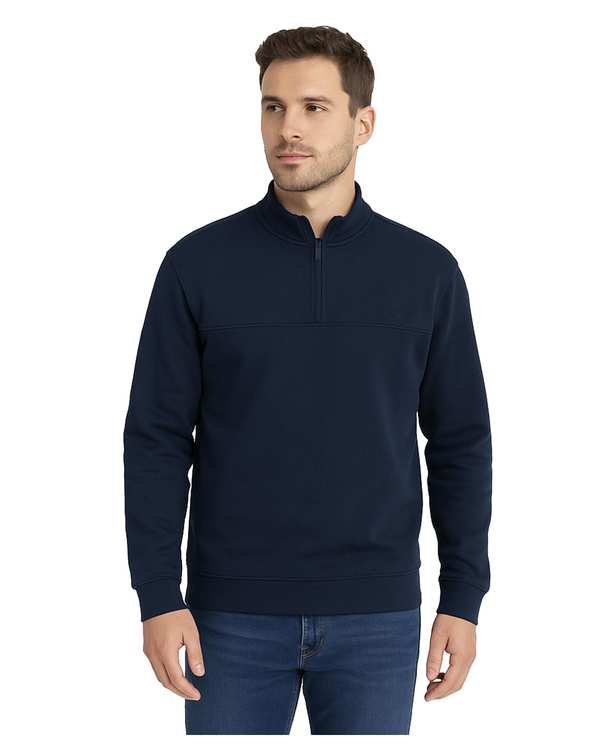 سویشرت مردانه نیم زیپ سرمه ای سوپردرای Superdry کد 7626006