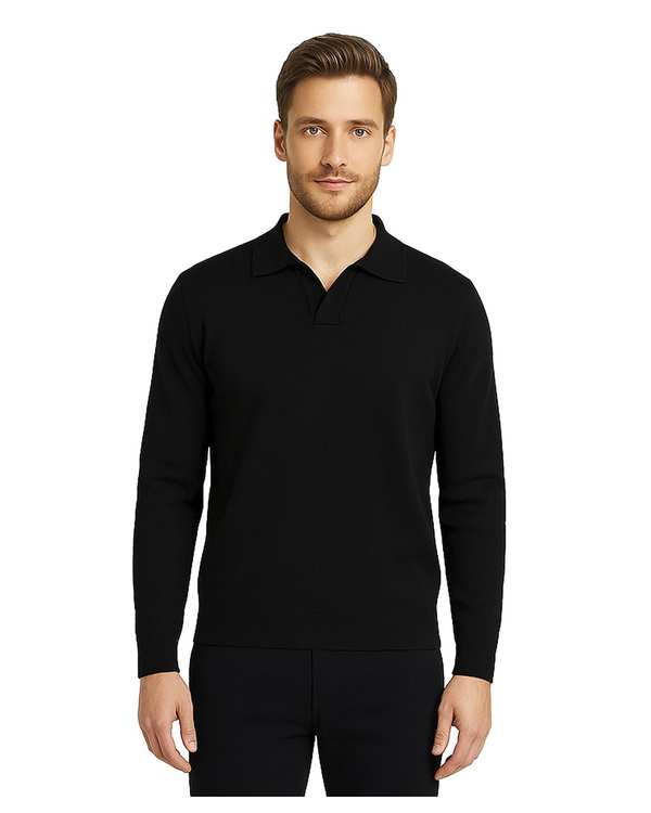 پلیور مردانه یقه شکاری مشکی سوپردرای Superdry کد 7636000