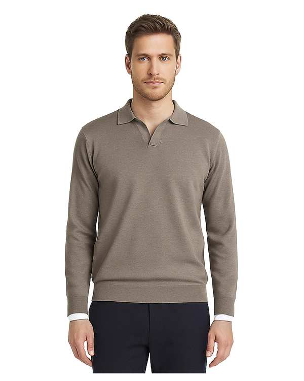 پلیور مردانه یقه شکاری قهوه ای سوپردرای Superdry کد 7636000