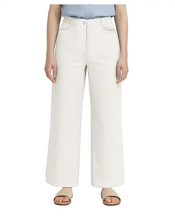 شلوار زنانه نیم بگ لینن سفید سوپردرای Superdry کد W17S52802N