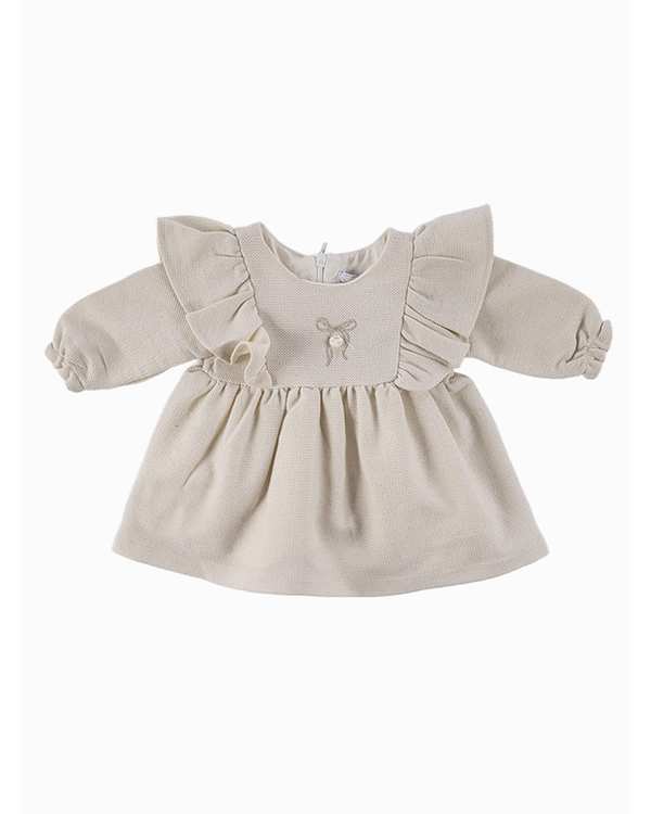 پیراهن دخترانه نوزادی استخوانی فیورلا Fiorella مدل پرنسس 1 کد 25508