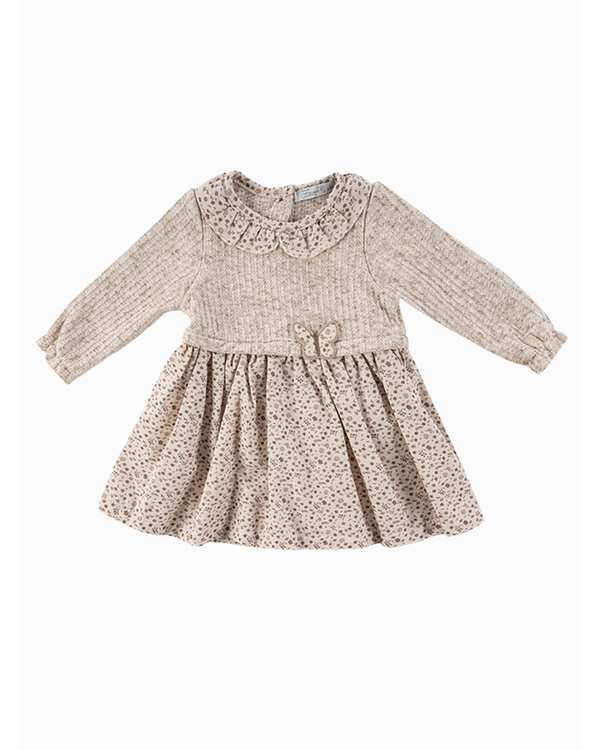 پیراهن دخترانه نوزادی کرم فیورلا Fiorella مدل سلین کد 25512