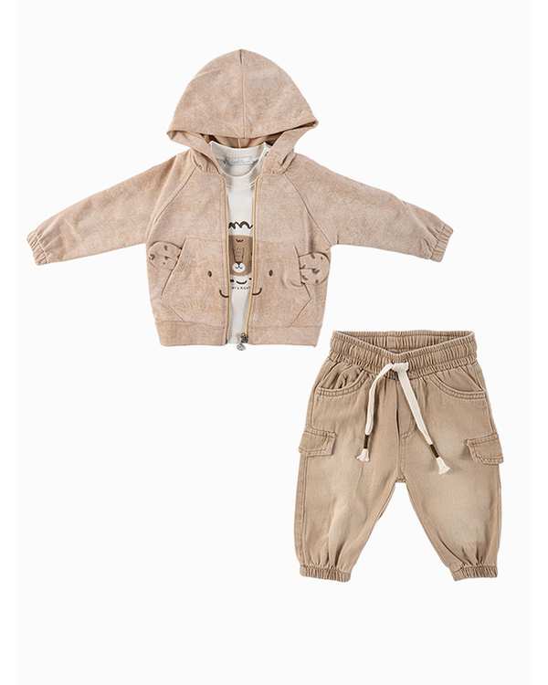 ست سه تکه لباس پسرانه نوزادی فیورلا Fiorella مدل رستاک کد 25543