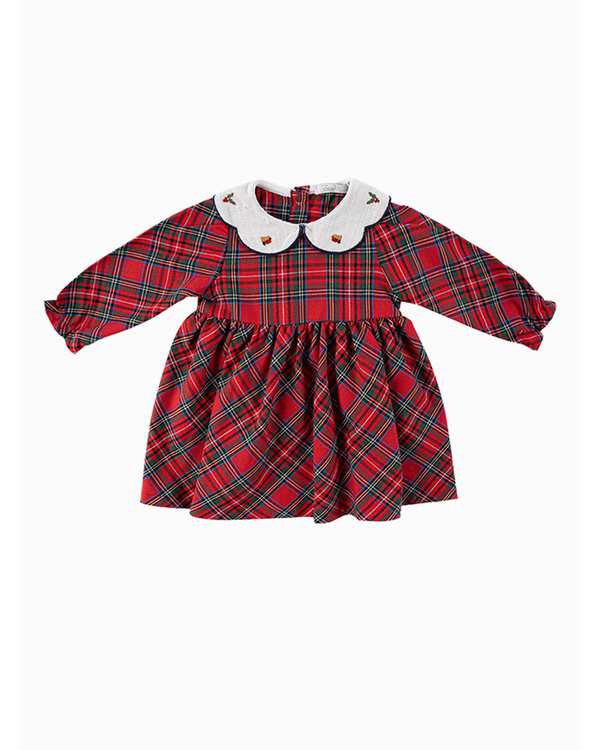 پیراهن دخترانه نوزادی قرمز فیورلا Fiorella مدل سوسن کد 25562