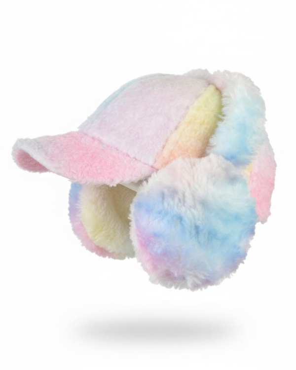 ست کلاه و گوشگیر زنانه مدل رنگین کمانی