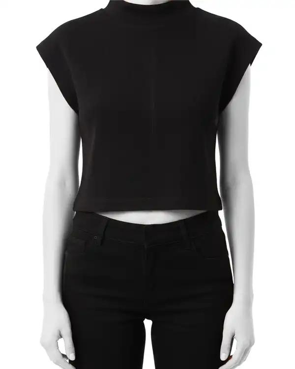 تاپ کوتاه زنانه مشکی سرژه Serge کد 203608