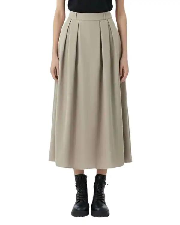 دامن زنانه پاییزه طوسی سرژه Serge کد 210239