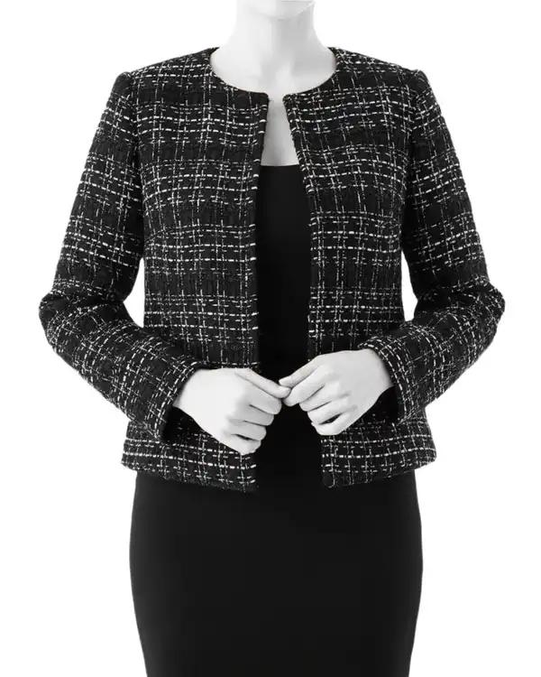 کت زنانه شنل لمه دار مشکی سرژه Serge کد 212301