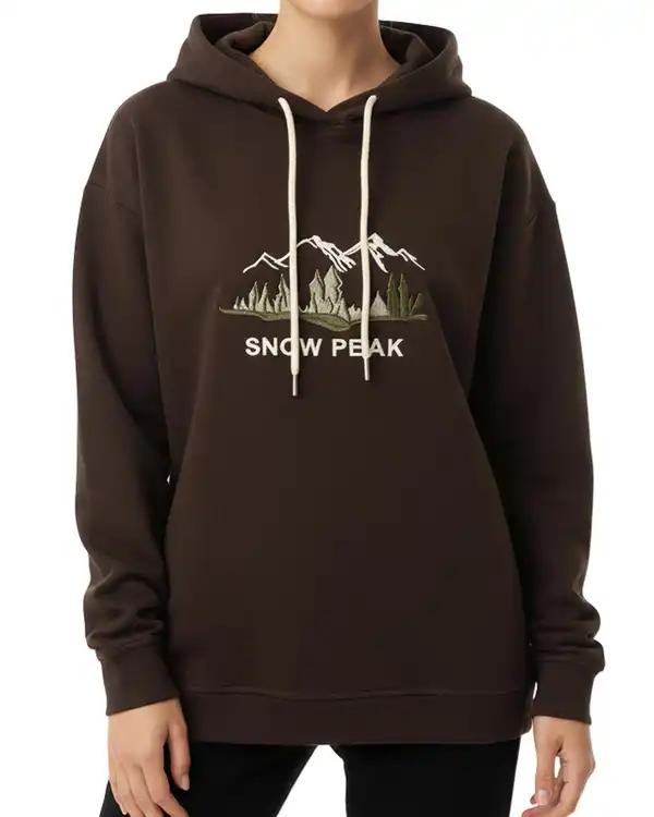 هودی زنانه کلاه دار شکلاتی سرژه Serge کد 247102