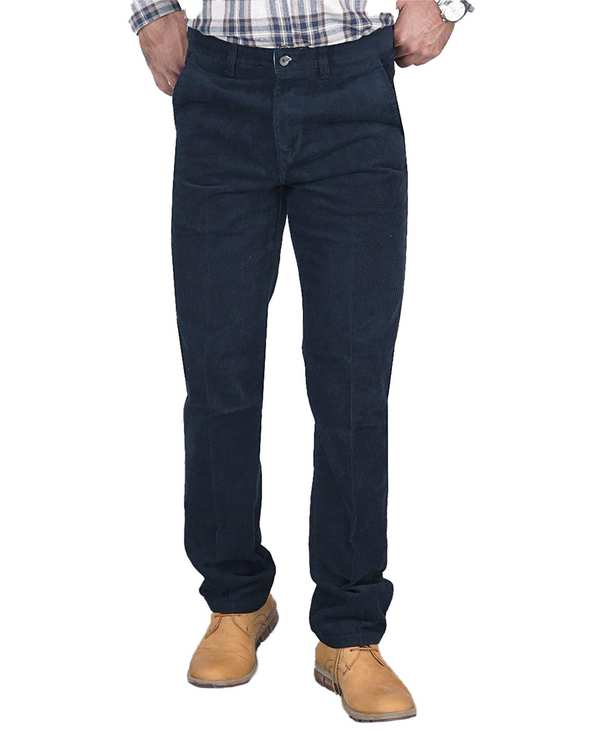 شلوار مردانه مخمل کلاسیک راسته سرمه ای یوسف Yoosef کد 203024