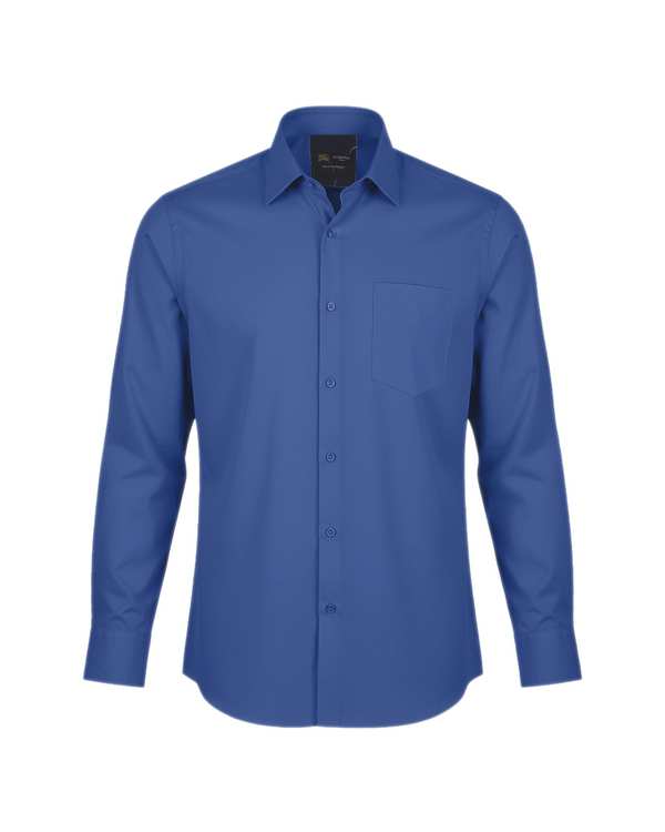 پیراهن مردانه مجلسی کلاسیک آبی کاربنی یوسف Yoosef کد 303006