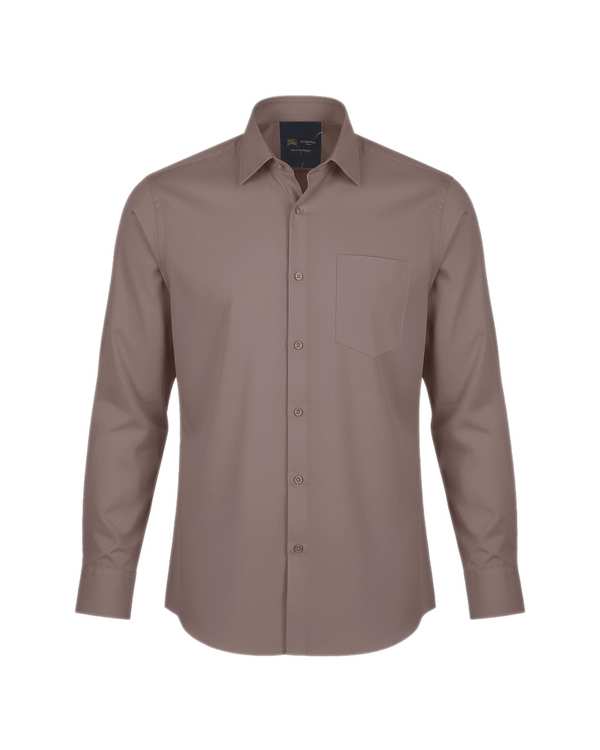 پیراهن مردانه مجلسی کلاسیک قهوه ای یوسف Yoosef کد 303006