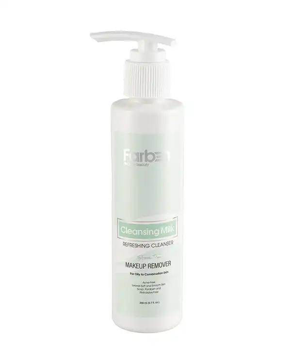 شیر پاک کن فاربن Farben مناسب پوست چرب حاوی عصاره چای سبز حجم 200ml