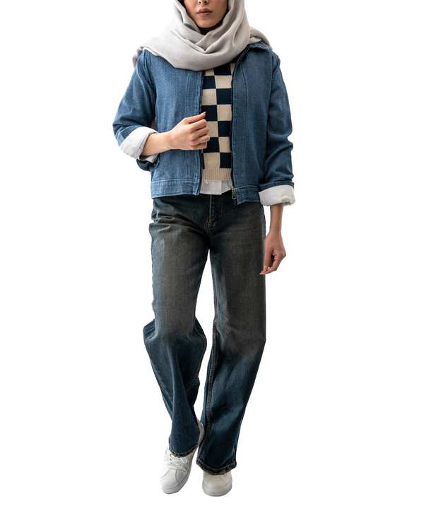 کت جین زنانه آبی آر ان اس RNS کد 11122519