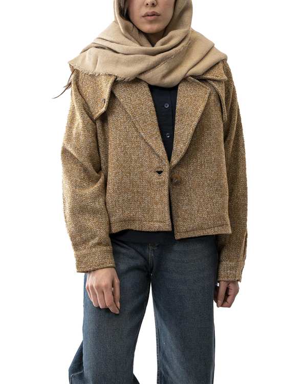 کت زنانه جناقی خردلی آر ان اس RNS کد 11122566