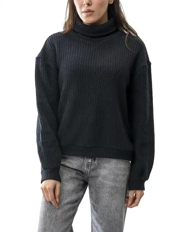 پلیور زنانه یقه اسکی مشکی آر ان اس RNS کد 11232589