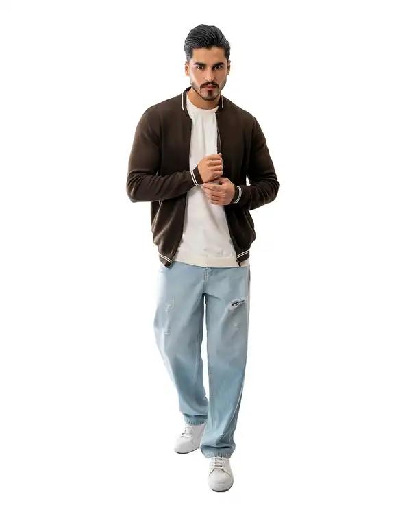 سویشرت مردانه قهوه ای آر ان اس RNS کد 12072605