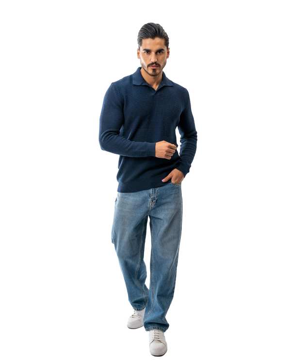 پلیور بافت مردانه سرمه ای آر ان اس RNS کد 12232609