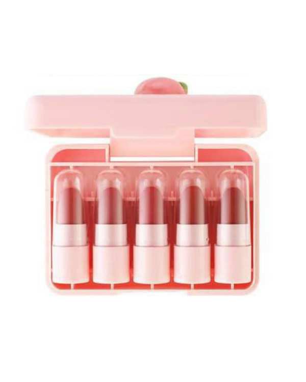 پک رژ لب جامد طرح هلو بسته ۵ عددی