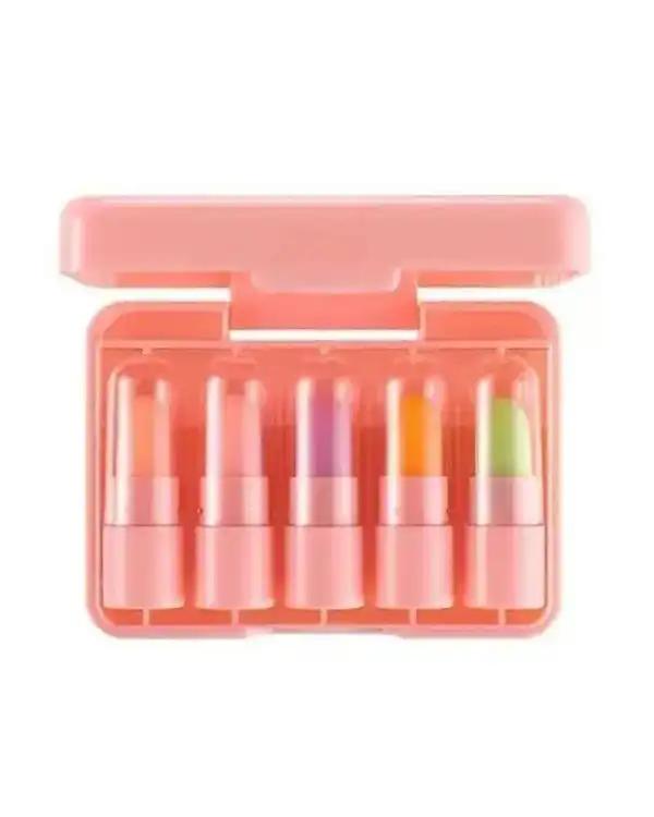 پک بالم لب جامد طرح توت فرنگی بسته 5 عددی