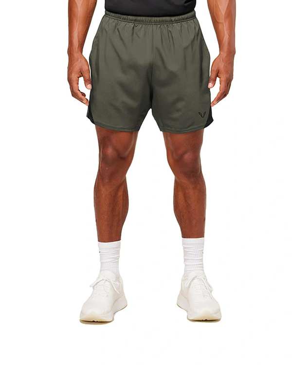 شلوارک ورزشی مردانه line سبز زیتونی نوزده نود و یک 1991 مدل SH1973 OLG