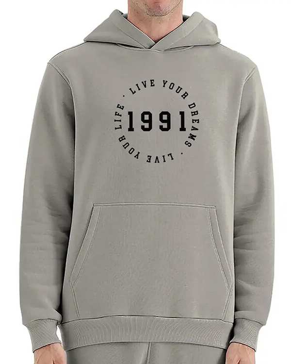 هودی مردانه Brush طوسی نوزده نود و یک 1991 مدل GK1931 G