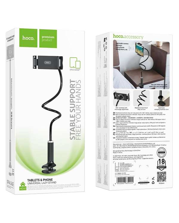 پایه نگهدارنده گوشی موبایل و تبلت مشکی هوکو Hoco مدل HD10 - تصویر 5