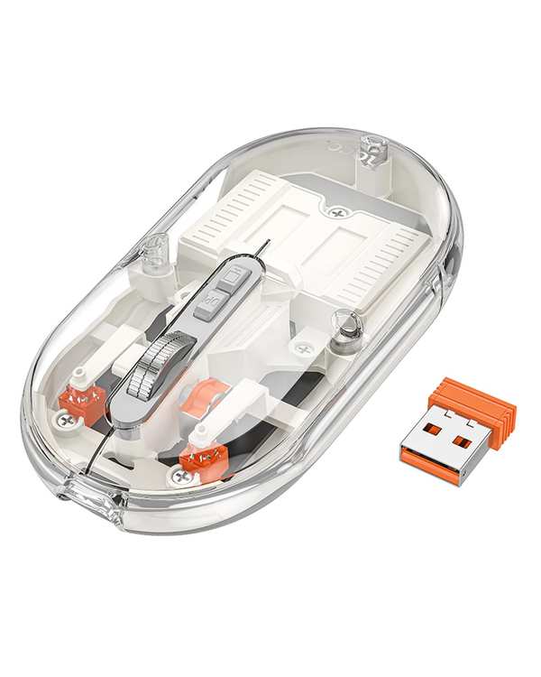 ماوس بی سیم بی صدا خاکستری هوکو Hoco مدل GM35