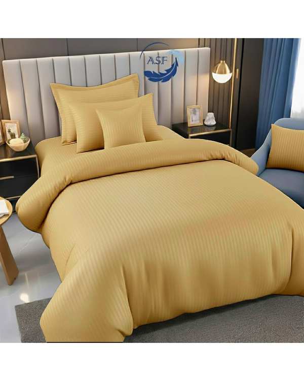 سرویس لحاف روتختی تک نفره 6 تکه عرض 120 بژ ای اس اف ASF مدل JACQUARD & SATIN با پارچه لوکس ژاکارد