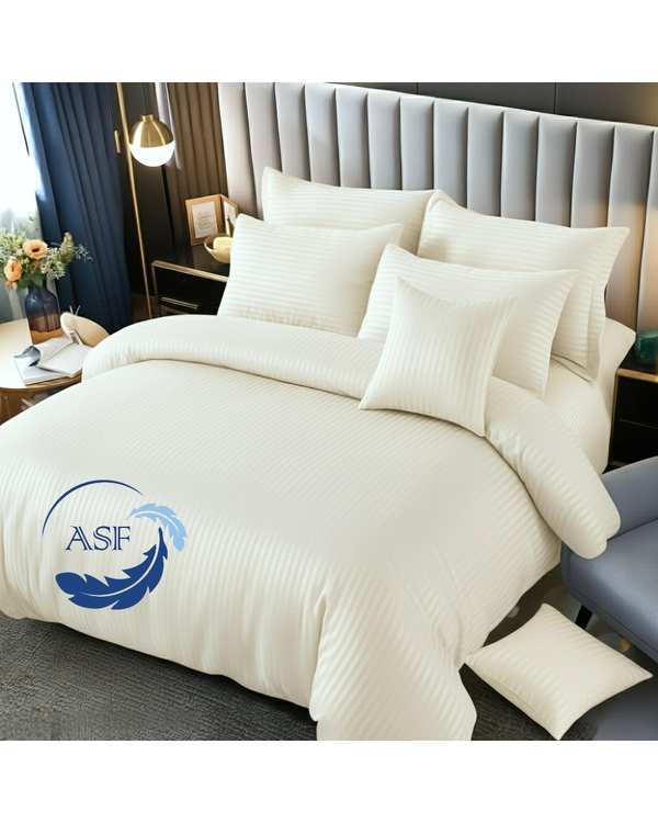 سرویس لحاف روتختی دو نفره 8 تکه عرض 180 استخوانی ای اس اف ASF مدل JACQUARD & SATIN با پارچه لوکس ژاکارد