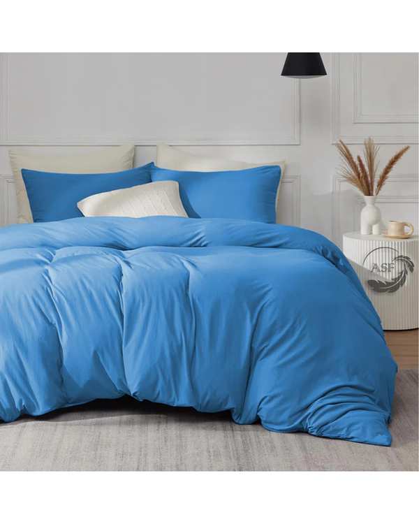 سرویس لحاف روتختی مینیمال تک نفره 6 تکه عرض 90 آبی روشن ای اس اف ASF مدل MICRO LADY