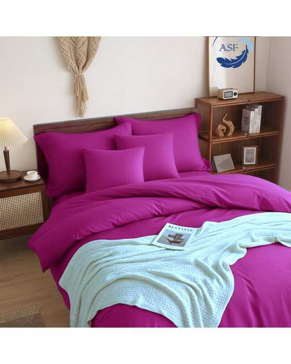 سرویس لحاف روتختی مینیمال تک نفره 6 تکه عرض 90 بنفش ای اس اف ASF مدل MICRO LADY