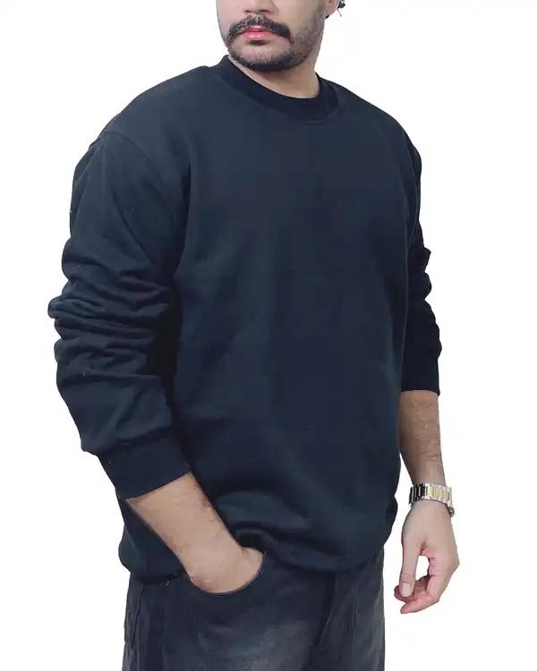 سویشرت مردانه بیسیک مشکی دیورسو Diverso کد 4816