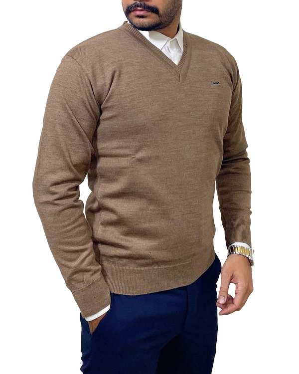 پلیور مردانه قهوه ای دیورسو Diverso کد 4825