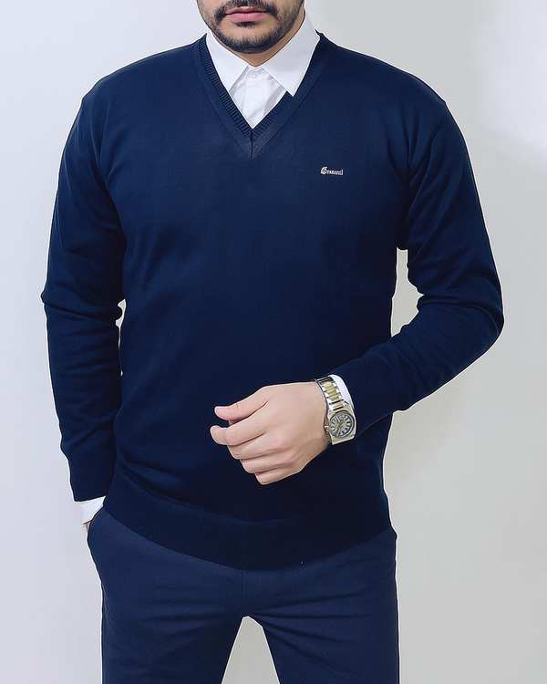 پلیور مردانه سرمه ای دیورسو Diverso کد 4827