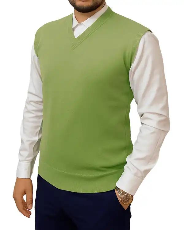 ژیله مردانه بافت سبز مغز پسته ای دیورسو Diverso کد 4832